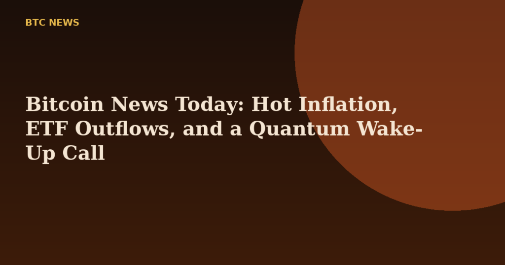 Bitcoin News Today: Hot Inflation, ETF Outflows, and a Quantum Wake-Up Call