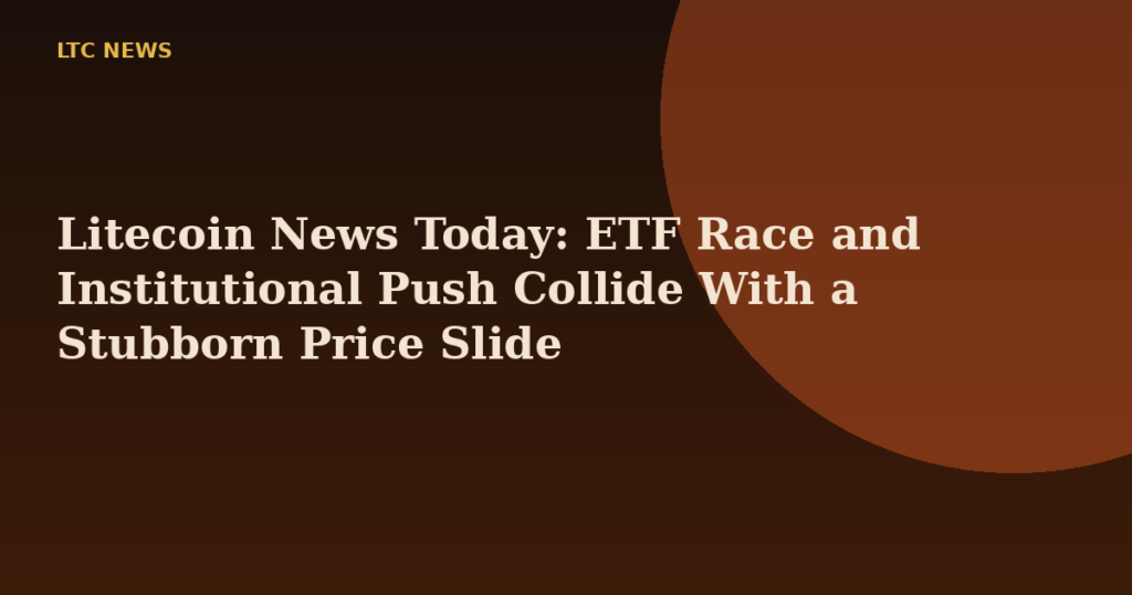 Litecoin News Today: ETF Race and Institutional Push Collide With a Stubborn Price Slide